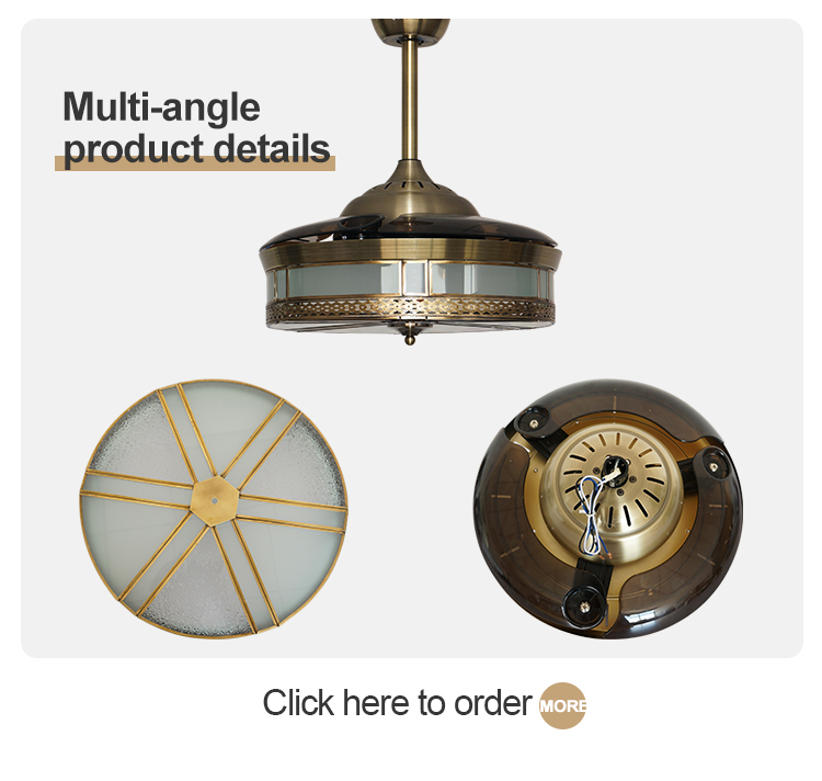 1stshine LED Ceiling Fan with Remote Control and Natural Wind Function 10 Year Motor