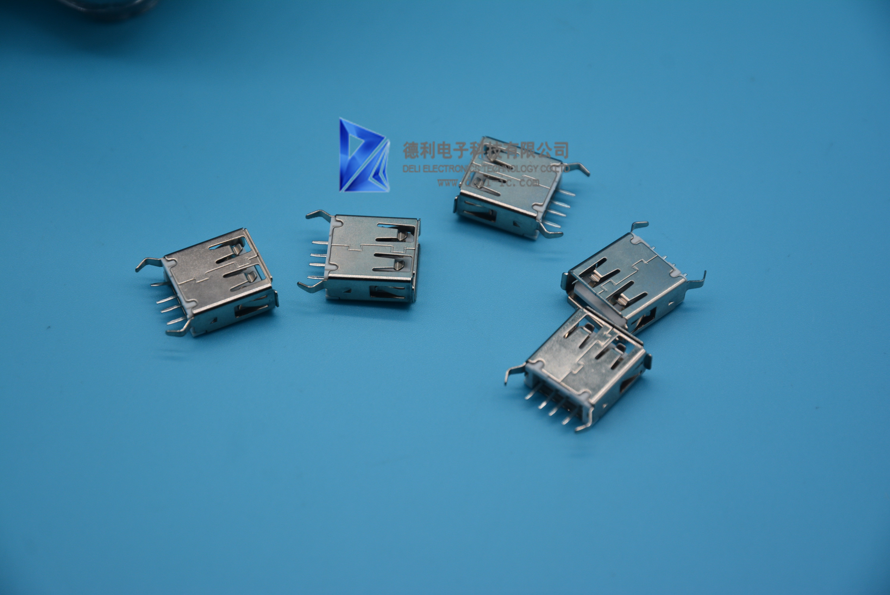 4 Pins USB2.0 CONN Receptacle Straight PCB Connector UE27AE54100