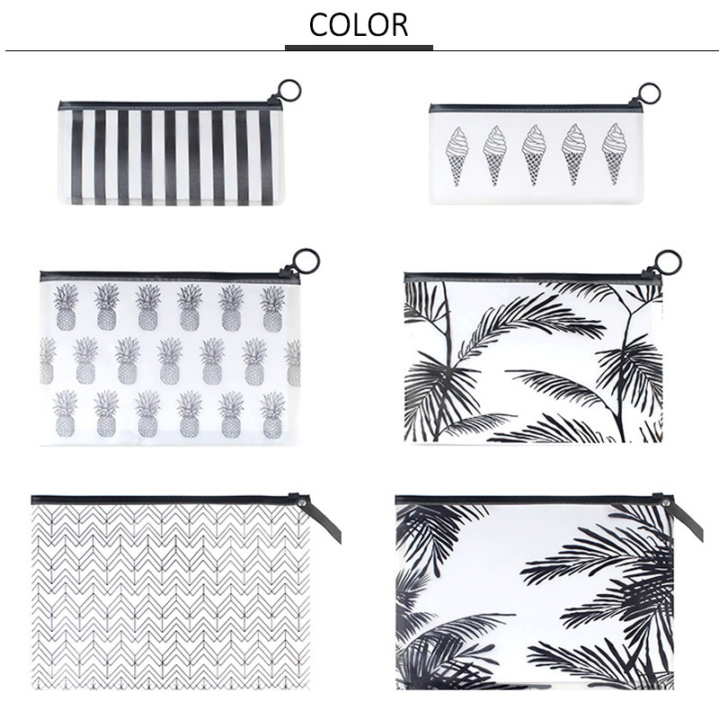 Cartoon Clear Woman Portable Transparent Travel Pvc Makeup Bag