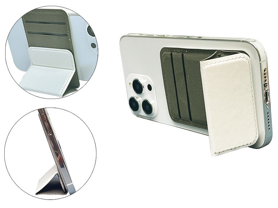 Double Row Heat Transfer Sublimation Phone Card Holder Stand Folding Design
