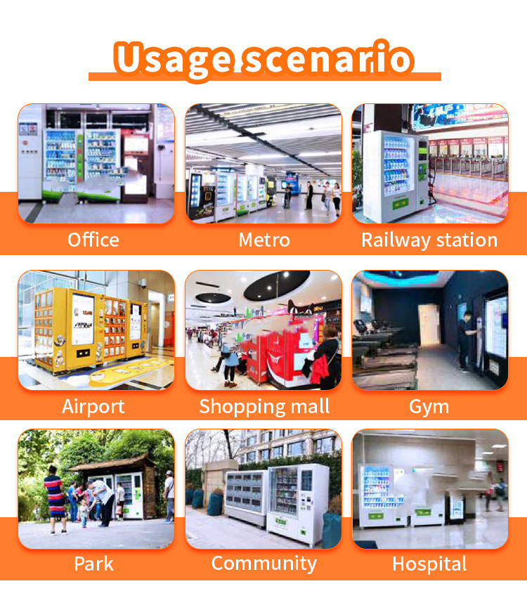 Commercial Usage Coin Bill Credit Card Vending Machine 30W SDK Functions