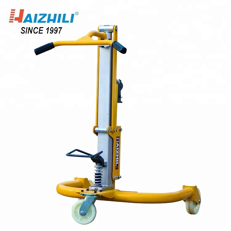 Hydraulic Drum Lifting Trolley , Powder Coating Surface 420kg Manual Oil Drum Truck