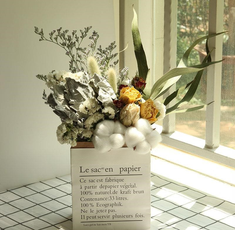 Black Paperboard Letter Pocket Bouquet Rose Packaging Holder Bag for Flower Packaging