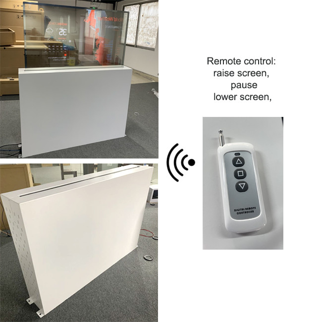 Lifting Transparent OLED Digital Signage Android Windows Transparent Touch Screen Panel 55 Inch