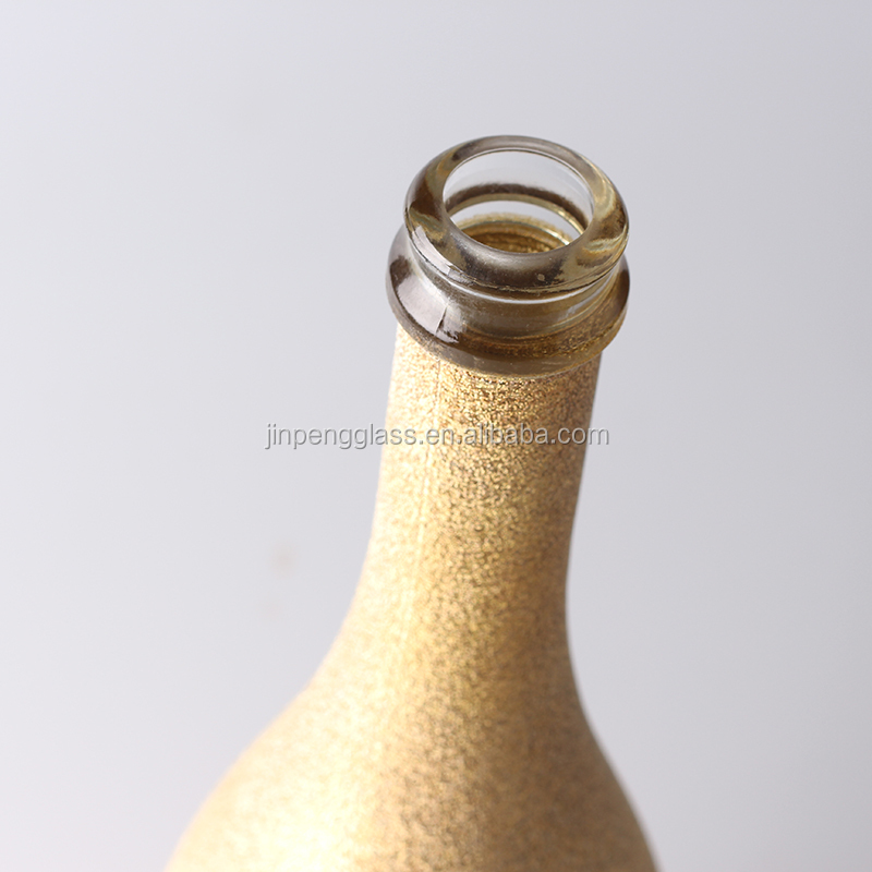 Clear or Customized 750ml Tactual Champagne Bottle 75cl Empty Painting Glass Bottle