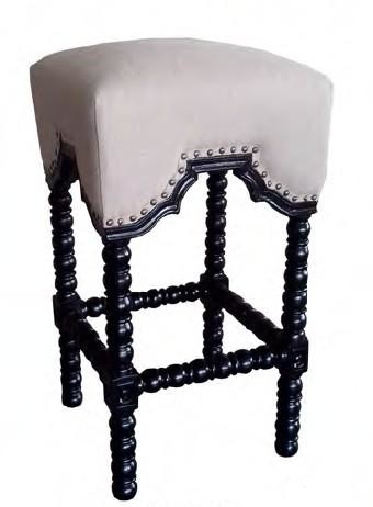 2018 New antique bar chair bar chairs with furniture or bar of solid wood and linen fabric