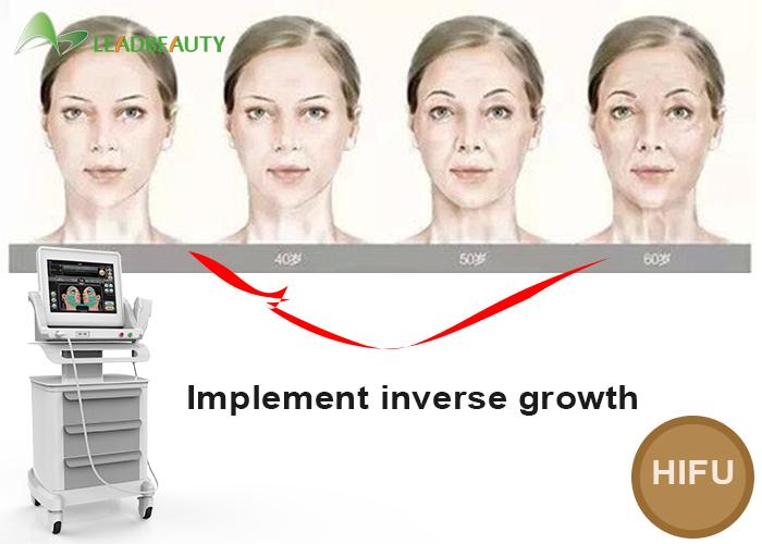 220V/110V Input Voltage Gray color 300W power Factory Price Face Lift Treatment HIFU Machine with 15 inch screen