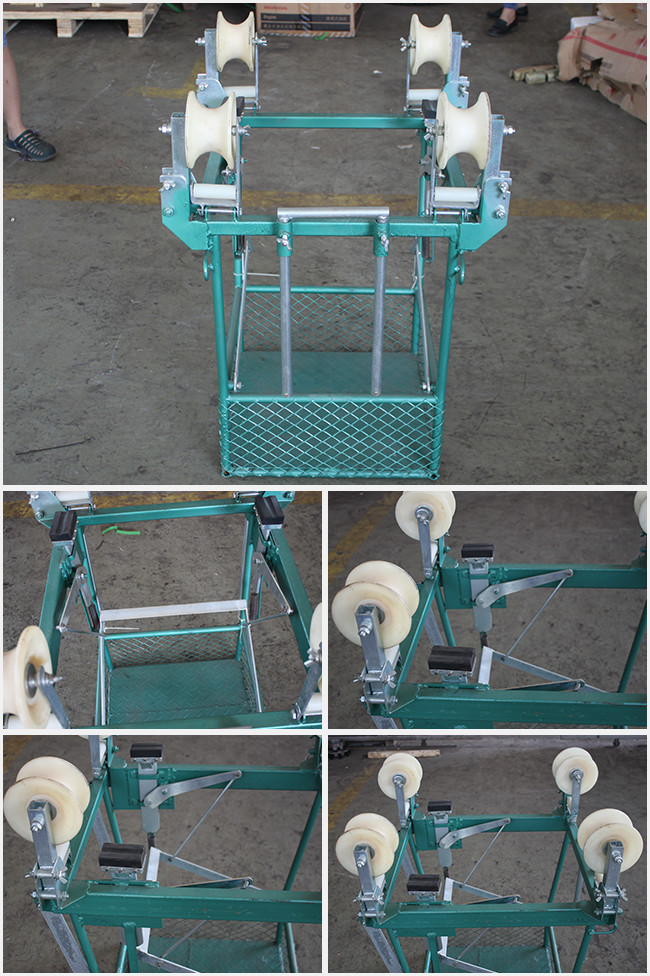Overhead Lines Bicycles Transmission Line Stringing Tools For Two Conductor Bundle Line Cart