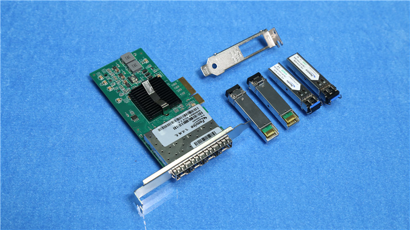 High Profile And Low Profile Included Fiber Optic Lan Card 1000MB 4 Ports Gigabit Ethernet Server Network Interface Card