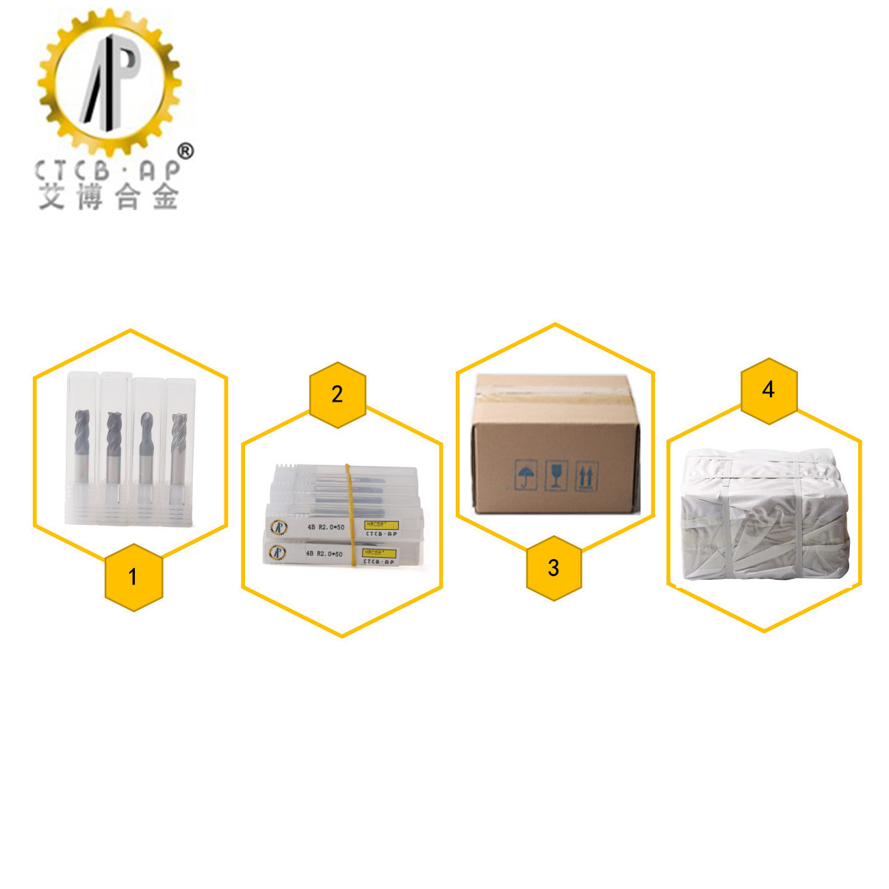 HRC 58 2 4 Flute Ball Nose Micrograin Tungsten Carbide Router Bits