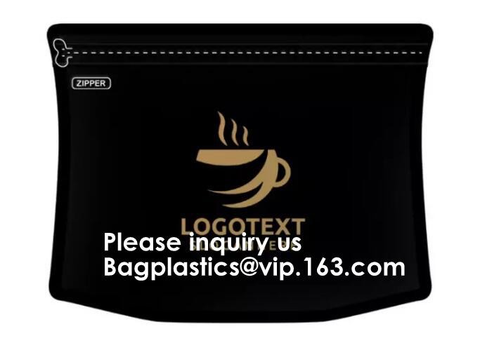Matte Metallic Color with Frosted Window Display Stand-Up k Bags,Aluminum Foil Back - Resealable k and Heat