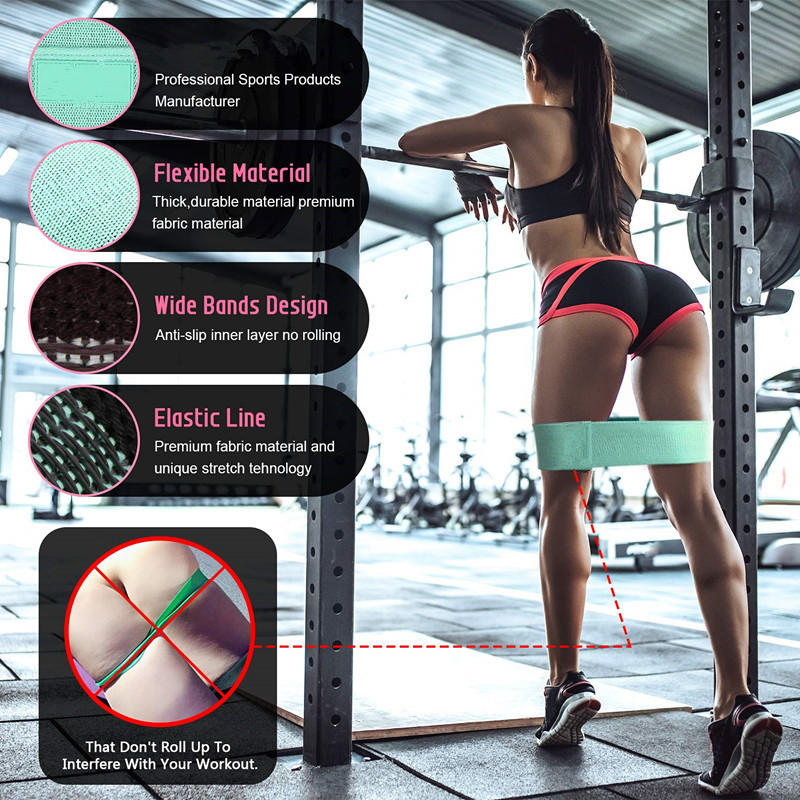 Hamstrings Workout Fabric Resistance Bands Booty 3 Unisex Boxing Trainer