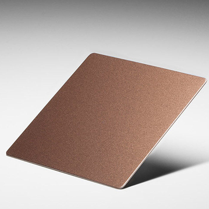8K AFP Mirror Gold Stainless Steel Sheet AISI 304 Wine Red Sandblasted 4 X 8FT