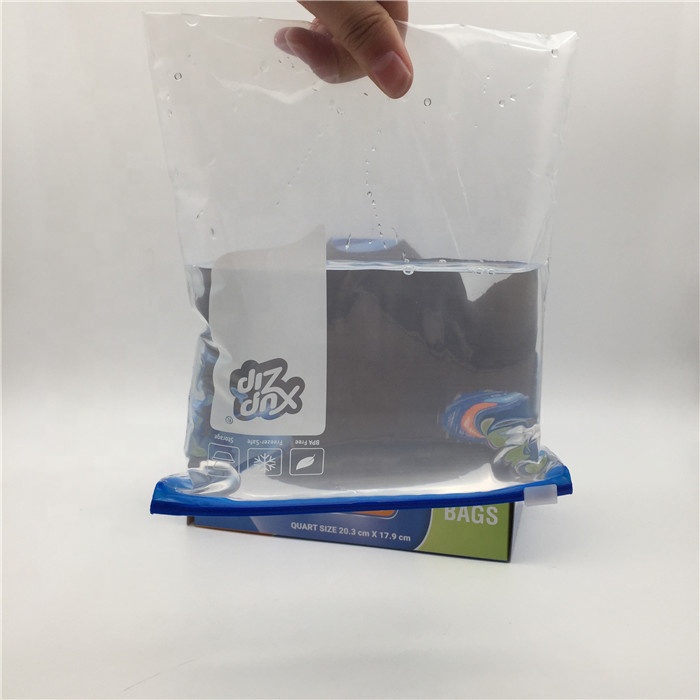 FACTORY high quality L M S sizes Food Grade reusable custom freezer slider zipper Zip lockk  bag