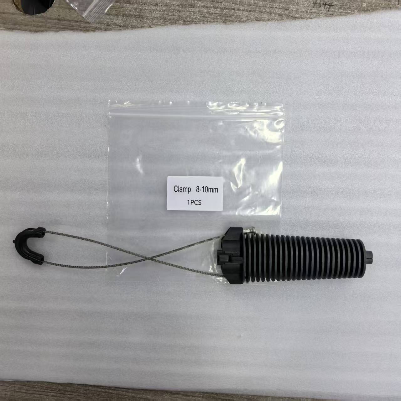 FONGKO FTTH Plastic Anchor Tension Clamp for Round Drop Cable 5-6mm 8-10mm 10-14mm Aerial Fiber Optic Cable Dead End Clamp
