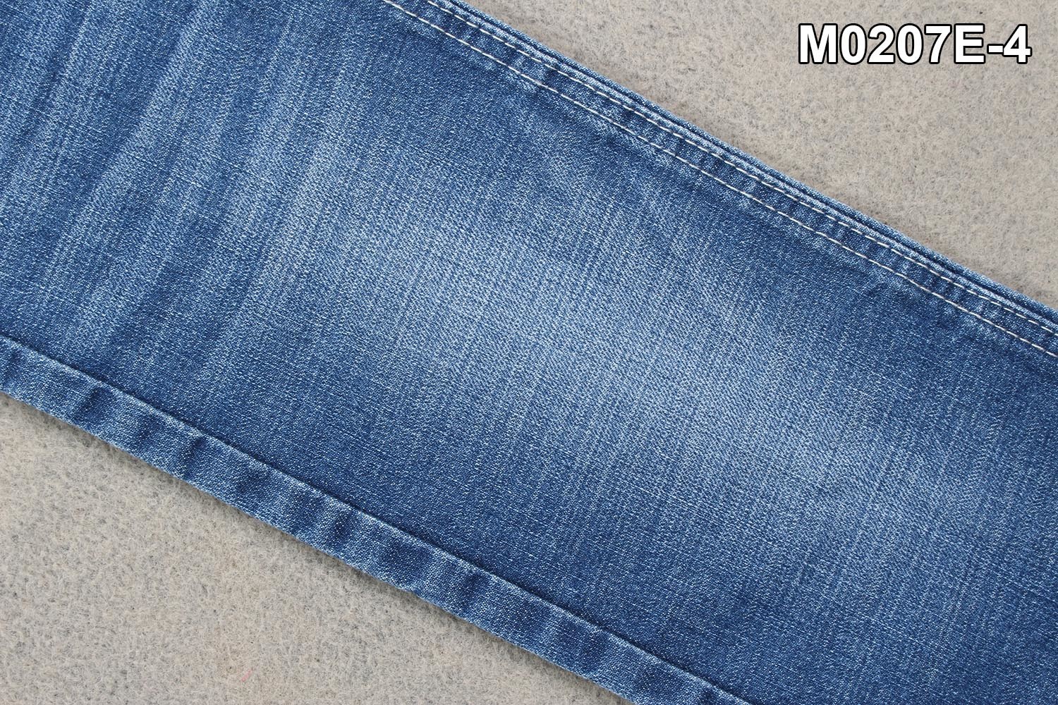 12.7 OZ Crosshatch Denim Fabric Stretch Men's Jeans Super Dark Blue Color