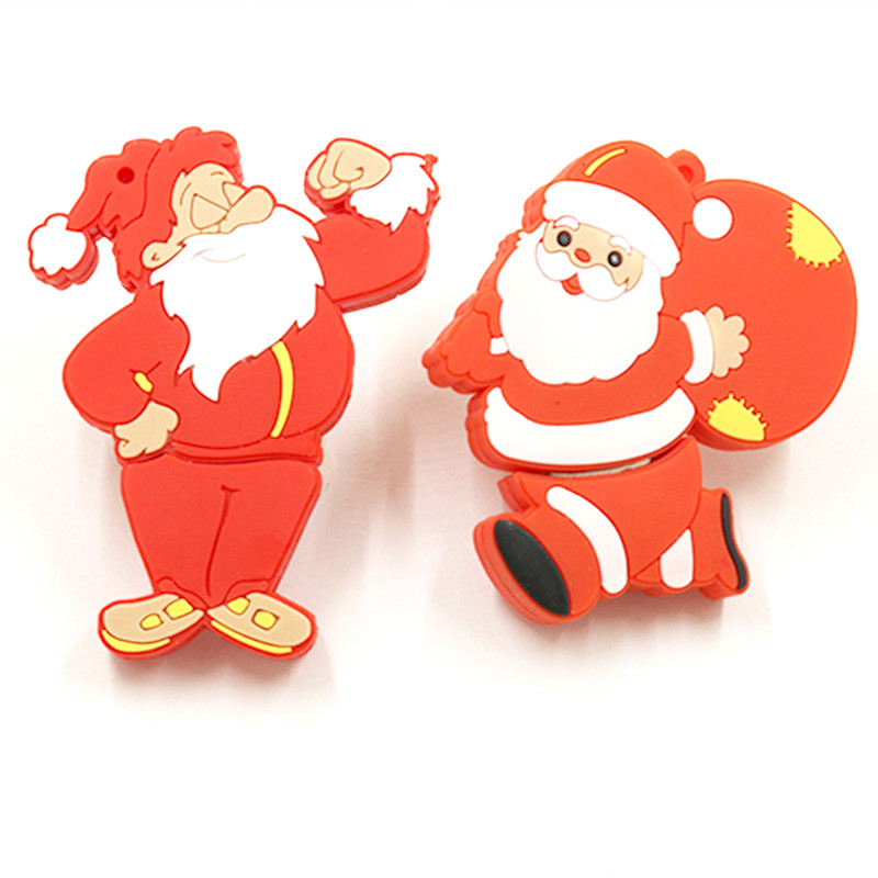 Open Mold 128GB Custom USB Flash Drives Christmas Cartoon Shapes USB 2.0 USB 3.0