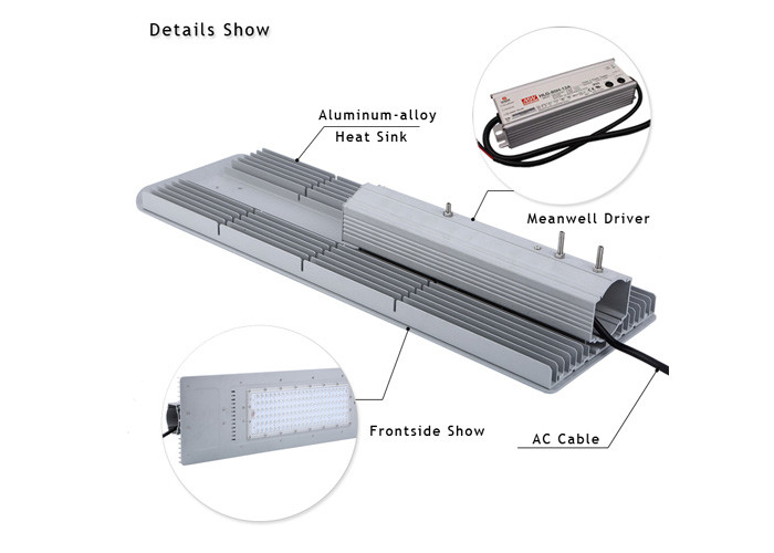 60W 6000K Outdoor LED Street Lights Energy Savings CE ROHS Certification