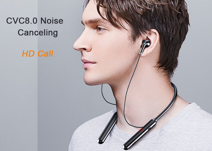 Sports 10M Neckband Bluetooth Headphones CVC8.0 Noise Reduction Bluetooth Earphones
