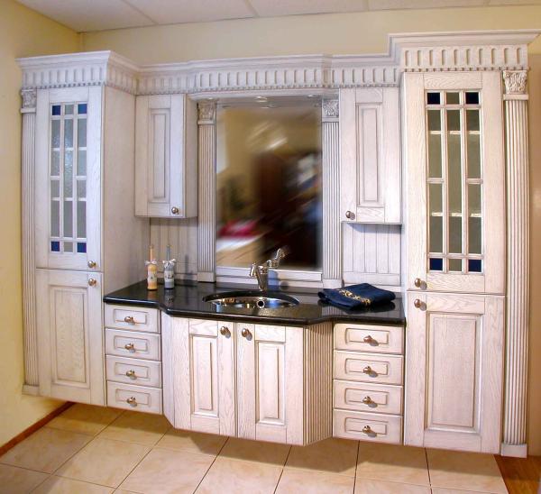 Europe Oak solid wood vanity,Single basin bathroom cabinet,Floor mounted