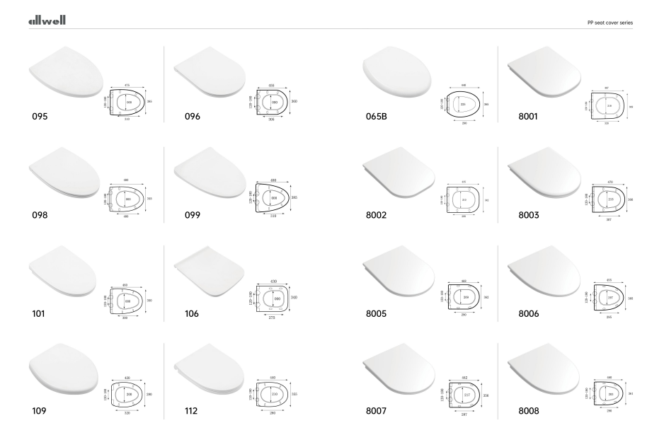 PP Toilet Seat Cover With Soft Closed Plastic Toilet Lid
