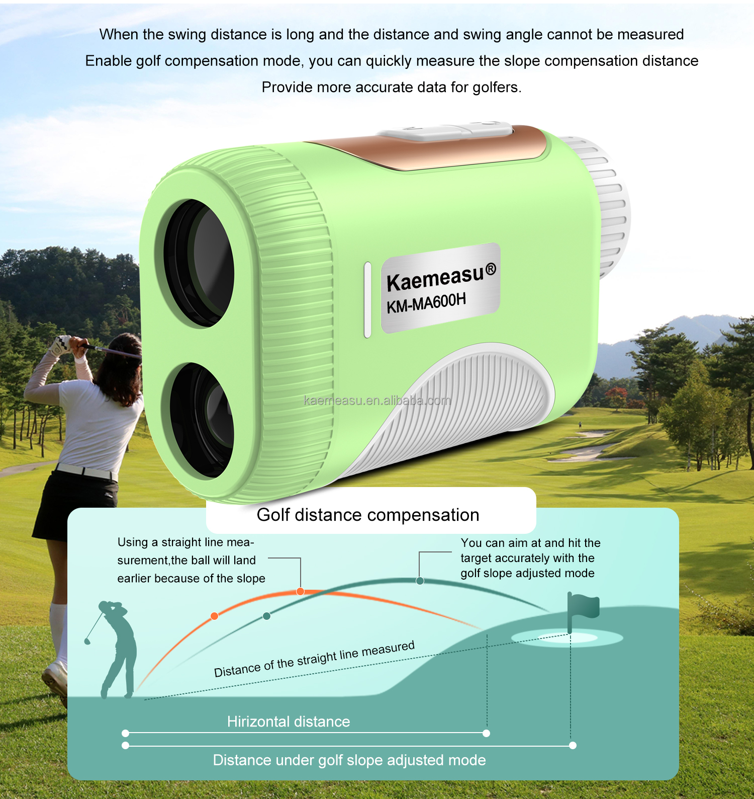 92*58*35mm Industrial Grade Golf Laser Rangefinders ODM 1000m Professional Golf Slope Scope Telescope