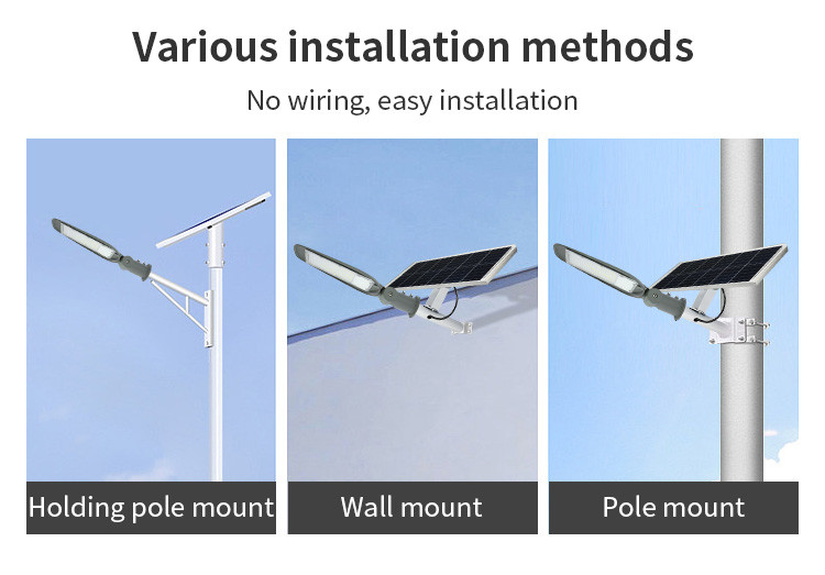 All In Two LED Solar Power Street Lights With Battery 300w 500w 1000w Smart Outdoor System