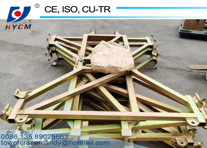 Stable Tower Crane Trolly 0-100 0-50m/min Hoisting Speed QTD120 Fixed Jib Crane 45m Boom Length Tower Crane