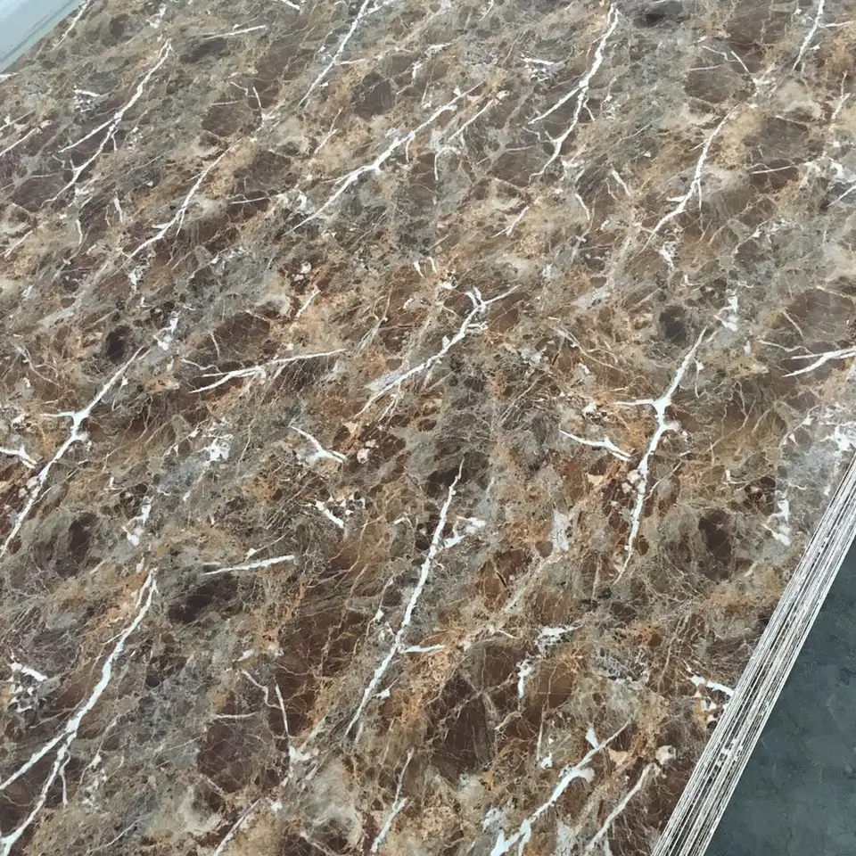 Multicoloured Marble Sheet for Flooring Shower Walls and Countertops Easy Cleaning