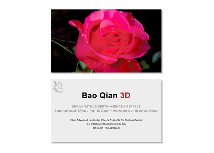 Durable 3D Lenticular Business Card Printing Animation Effect For Promotion