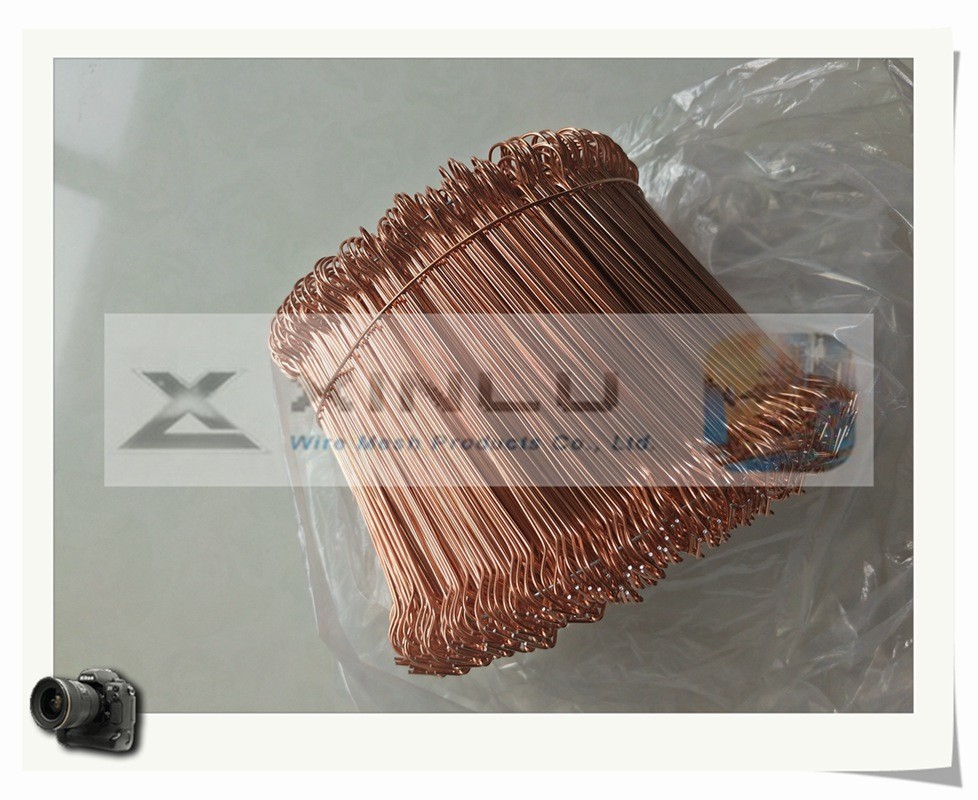 Copper Coated Twins Wire Double Loop Tie Wire 1.2mm Galvanized 4 Inch Length
