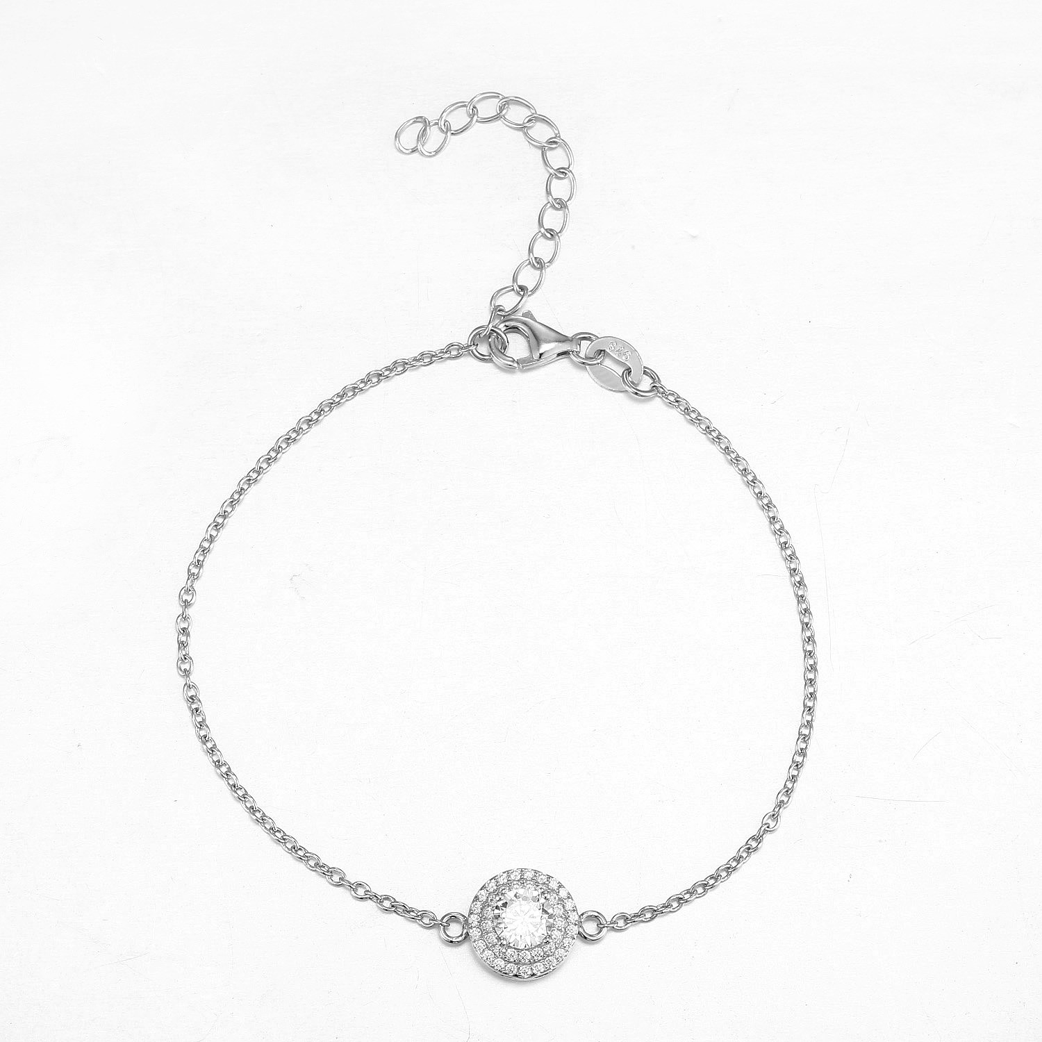 Chamilia 925 Silver CZ Bracelet 10.69g 92.5 Sterling Silver Mens Bracelet