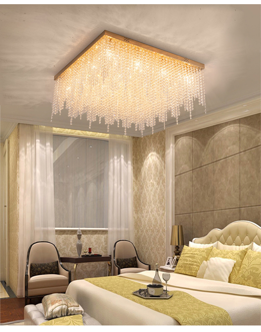 Crystal Chain Ceiling Lights New Lampara Techo for Home Decor guzhen lighting(WH-CA-107)