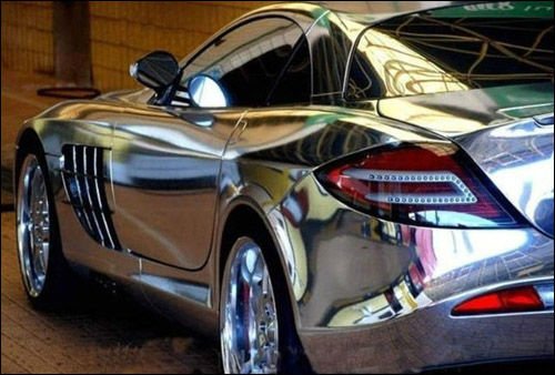 chrome silver car wrap vinyl