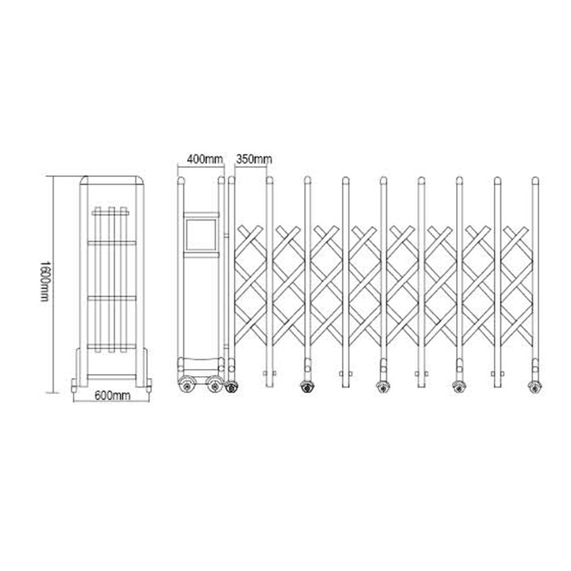 Aluminum Electric Retractable Collapsible Gate Auto Residential Door