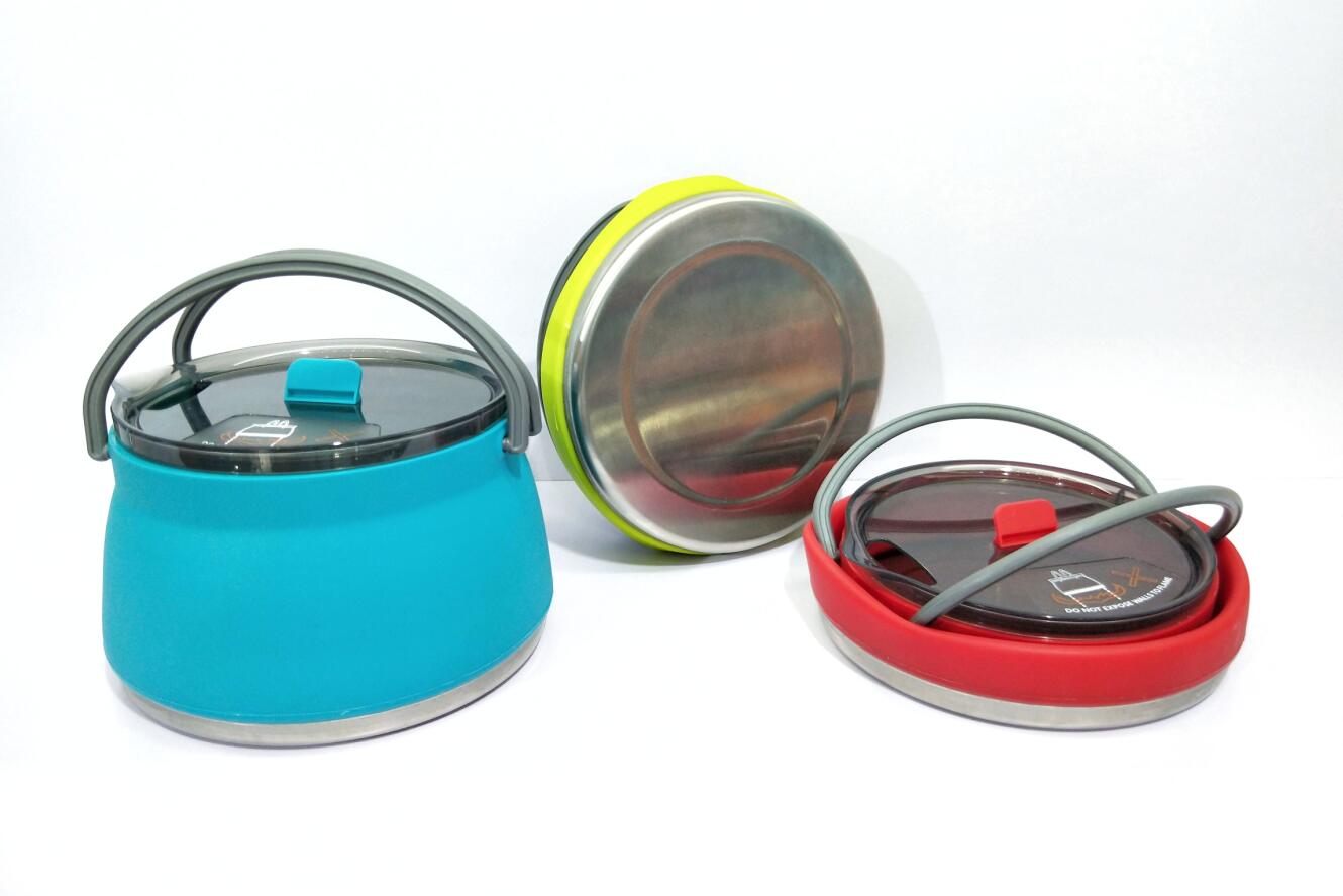 250g Travel Folding Cooking Silicone Collapsible Kettle