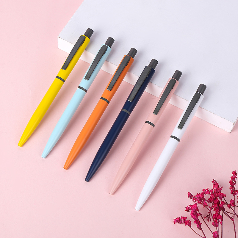 Customized Color Colour Pen Metal Gel Roller Pens PressBall Gel Pen for Office School