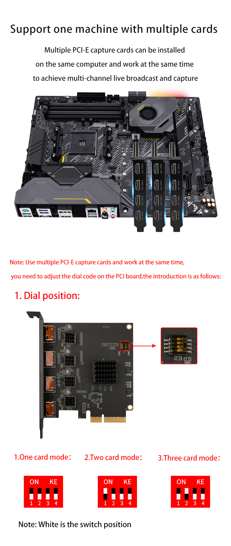 Resolution 4-Channel PCIe Video Capture Card for Simultaneous Display and Switching