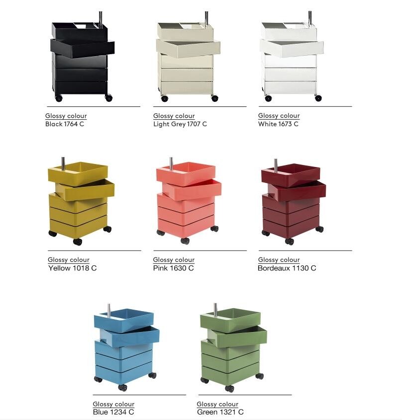 5 Drawer Mobile Plastic Wooden File Cabinet 71*31.5*10.4cm
