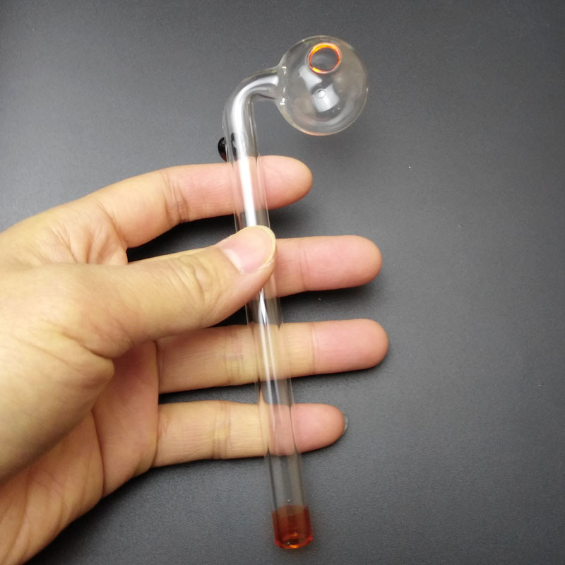 Curved Glass Oil Burner Bong Pipe With Different Colored Customized Logo