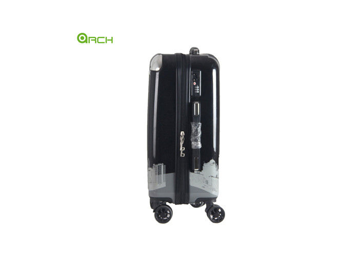Durable Double Spinner Wheels Travel Trolley Suitcase With Metal Corner Protector