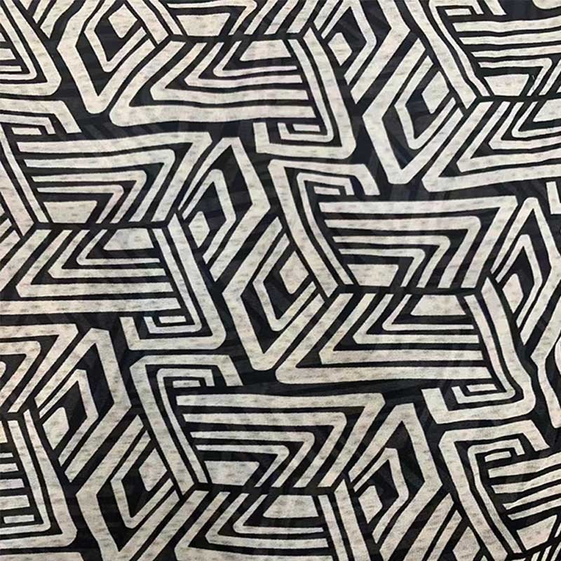 Middle Eastern Tie Dyeing Printed Polyester Chiffon Fabric 80-150gsm