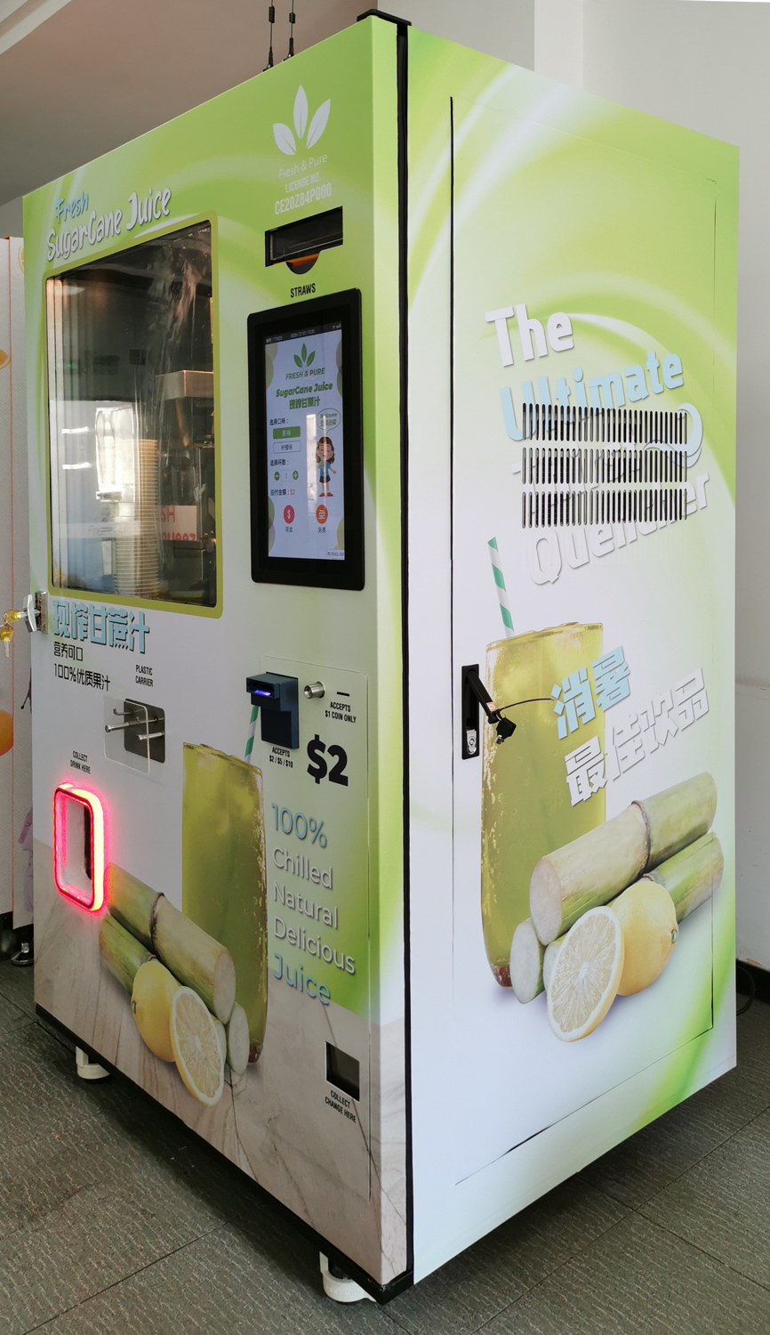 Multi Function Cane Fresh Vending Machine 220V Commercial Sugarcane Juice Machine