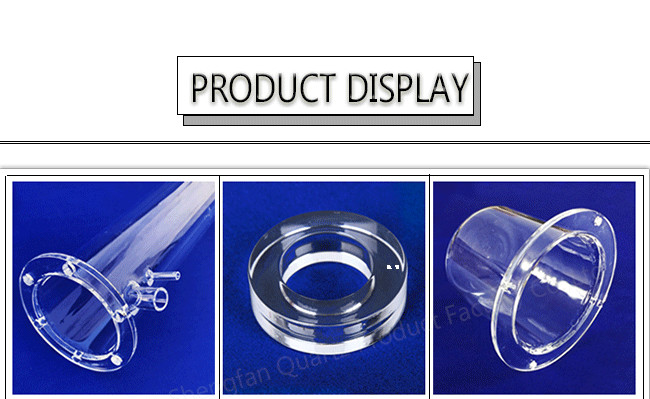 Heater Use Fused Silica Quartz Flange / Fused Silica Tube Accurate Dimension
