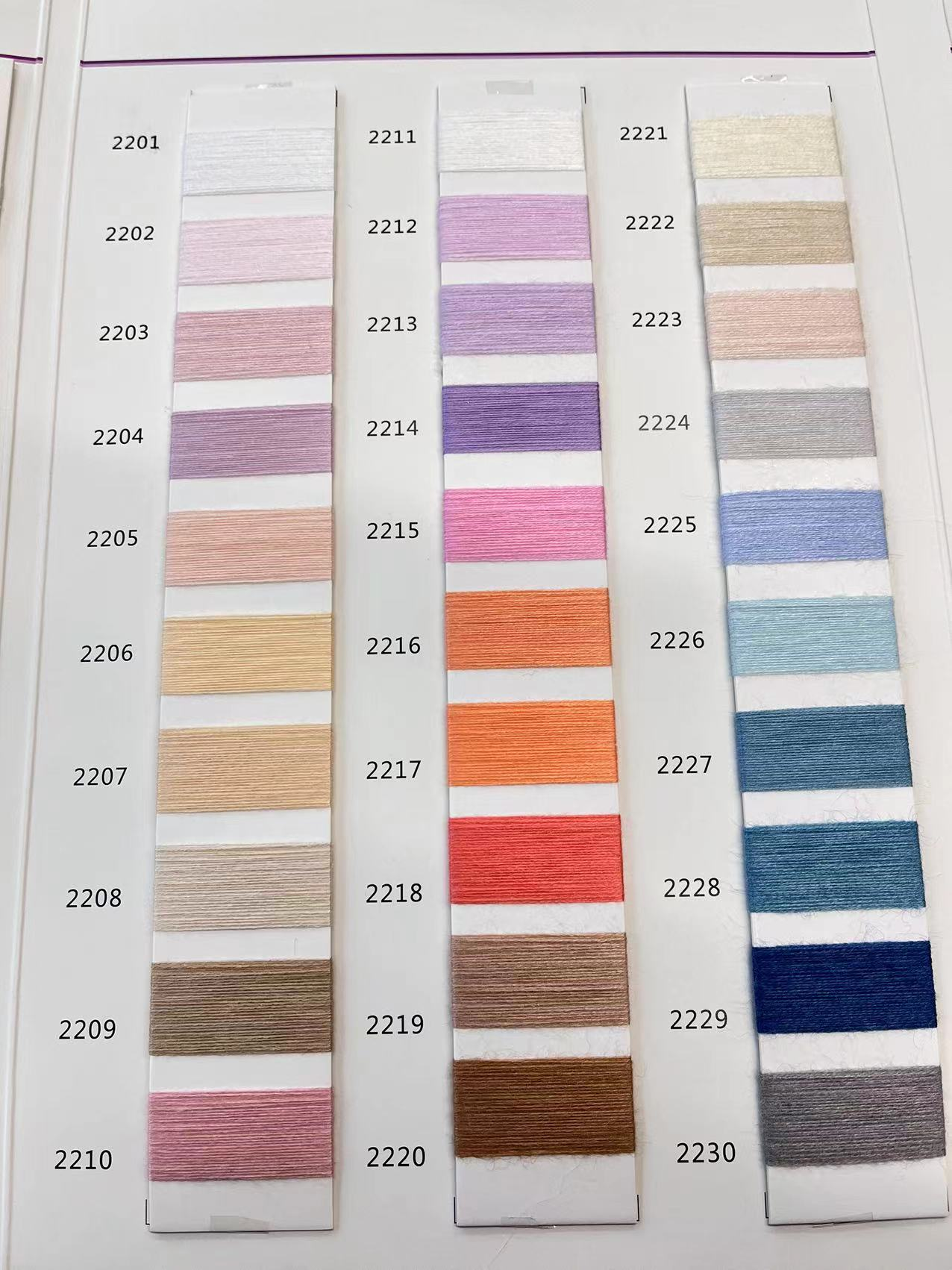 Very soft and flexible knitted yarn 28S/2 VISCOSE NYLON PBT 200 colors of core-spun yarn for flat machine sweater