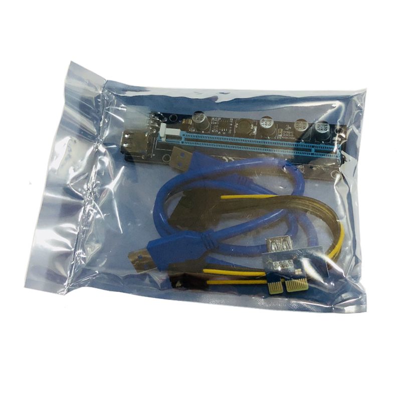 1x To 16x PCBA PCIE Riser Card SATA Molex 6 PIN 15 PIN Connector