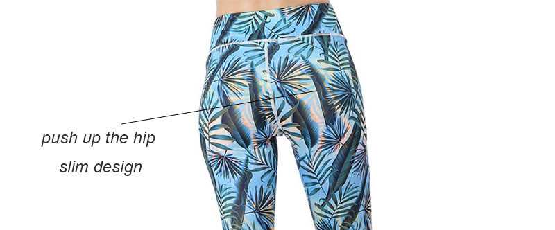 Custom Color Elastic Sewing Patterned Yoga Pants Active Stretch For Women
