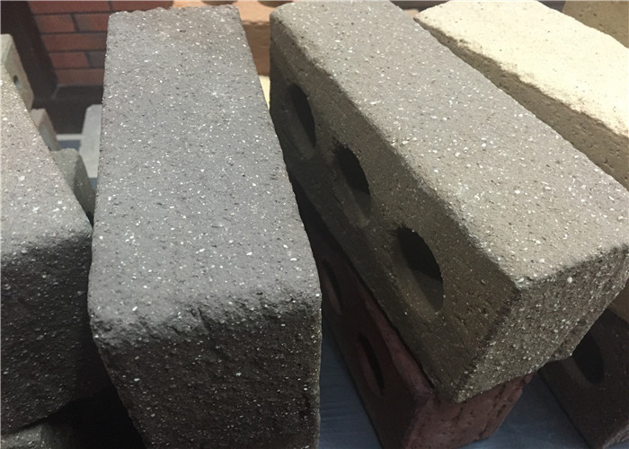 Sandblast Face Three Holes Perforated Clay Bricks With Variety Colors
