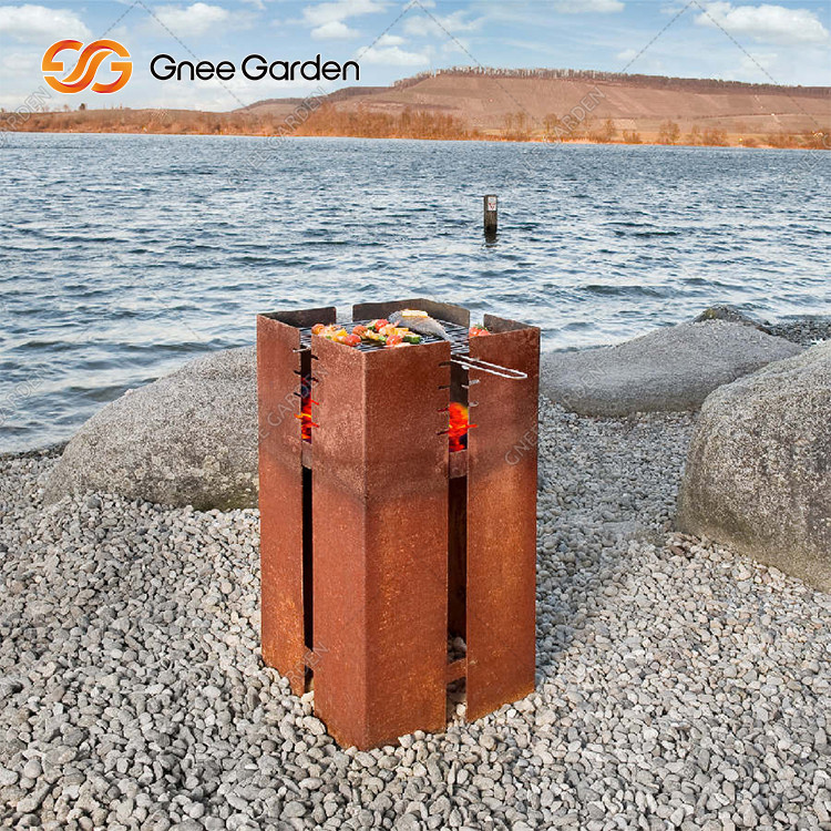 Garden Metal Wood Burning Open Fire Fire Pit Barbecue Grill Outdoor Cooking Grills