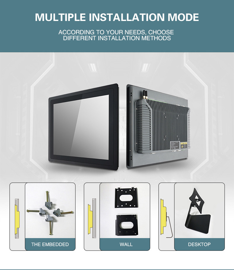 1024x768 10.4 Inch Wall Mounted Fanless Industrial Touch Panel Pc Tablet